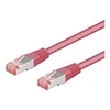 Image de goobay - Câble réseau - RJ-45 (M) pour RJ-45 (M) - 2 m - pairs in metal foil (PiMF) - CAT 6 - sans halogène, moulé - magenta