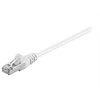 Image de goobay - Cordon de raccordement - RJ-45 (M) pour RJ-45 (M) - 50 cm - SF/UTP - CAT 5e - moulé, sans crochet - blanc