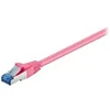 Image de goobay - Cordon de raccordement - RJ-45 (M) pour RJ-45 (M) - 50 cm - SFTP, PiMF - CAT 6a - sans halogène, moulé - magenta