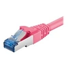 Image de goobay - Câble réseau - RJ-45 (M) pour RJ-45 (M) - 2 m - SFTP - CAT 6a - moulé, sans crochet - magenta