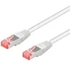 Image de Câble/Cordon réseau RJ45 Catégorie 6A SSTP (S/FTP) Droit 3m (Blanc)