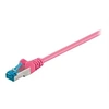 Image de goobay - Câble réseau - RJ-45 (M) pour RJ-45 (M) - 5 m - SFTP, PiMF - CAT 6a - sans halogène, moulé, sans crochet - magenta