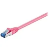 Image de goobay - Cordon de raccordement - RJ-45 (M) pour RJ-45 (M) - 7.5 m - SFTP, PiMF - CAT 6a - sans halogène, moulé, sans crochet - magenta