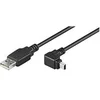 Image de goobay - Câble USB - mini USB type B (M) pour USB (M) - USB 2.0 - 1.8 m - connecteur à 90 ° - noir