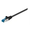 Image de goobay - Cordon de raccordement - RJ-45 (M) pour RJ-45 (M) - 25 cm - SFTP, PiMF - CAT 6a - sans halogène, moulé, sans crochet - noir