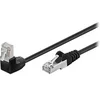 Image de goobay - Câble réseau - RJ-45 (M) pour RJ-45 (M) - 3 m - paire torsadée écrantée (F/UTP) - CAT 5e - moulé, sans crochet, connecteur à 90 ° - noir