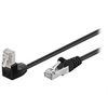 Image de goobay - Câble réseau - RJ-45 (M) pour RJ-45 (M) - 5 m - paire torsadée écrantée (F/UTP) - CAT 5e - moulé, sans crochet, connecteur à 90 ° - noir