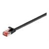 Image de goobay - Cordon de raccordement - RJ-45 (M) pour RJ-45 (M) - 5 m - U/FTP, PiMF - CAT 6 - moulé, sans crochet, plat - noir