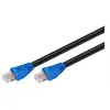 Image de goobay - Cordon de raccordement - RJ-45 (M) pour RJ-45 (M) - 40 m - UTP - CAT 6 - démarré, extérieur, sans crochet, solide - noir, bleu