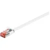 Image de goobay - Cordon de raccordement - RJ-45 (M) pour RJ-45 (M) - 50 cm - U/FTP, PiMF - CAT 6 - sans crochet, plat - blanc