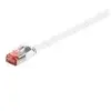 Image de goobay - Cordon de raccordement - RJ-45 (M) pour RJ-45 (M) - 1 m - U/FTP, PiMF - CAT 6 - blanc