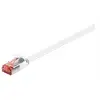 Image de goobay - Cordon de raccordement - RJ-45 (M) pour RJ-45 (M) - 2 m - U/FTP, PiMF - CAT 6 - moulé, sans crochet, plat - blanc