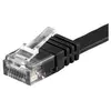 Image de Câble rj45 cat6 3m non blindé plat noir