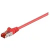 Image de goobay - Cordon de raccordement - RJ-45 (M) pour RJ-45 (M) - 1.5 m - SFTP, PiMF - CAT 6 - sans halogène, moulé, sans crochet - rouge