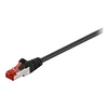 Image de goobay - Cordon de raccordement - RJ-45 (M) pour RJ-45 (M) - 25 cm - SFTP, PiMF - CAT 6 - sans halogène, moulé, sans crochet - noir
