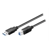 Image de goobay - Câble USB - USB type A (P) pour USB Type B (P) - USB 3.0 - 25 cm - noir
