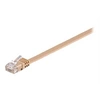 Image de goobay - Cordon de raccordement - RJ-45 (M) pour RJ-45 (M) - 1 m - UTP - CAT 6 - moulé, plat - marron clair