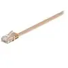 Image de goobay - Cordon de raccordement - RJ-45 (M) pour RJ-45 (M) - 1.5 m - UTP - CAT 6 - moulé, plat - marron clair