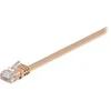 Image de goobay - Cordon de raccordement - RJ-45 (M) pour RJ-45 (M) - 2 m - UTP - CAT 6 - moulé, plat - marron clair