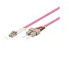 Image de goobay - Câble réseau - SC multi-mode (M) pour LC multi-mode (M) - 2 m - fibre optique - 50 / 125 microns - OM4 - sans halogène - violet