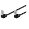 Image de goobay - Câble réseau - RJ-45 (M) pour RJ-45 (M) - 25 cm - paire torsadée écrantée (F/UTP) - CAT 5e - moulé, connecteur à 90 ° - noir