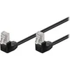 Image de goobay - Câble réseau - RJ-45 (M) pour RJ-45 (M) - 2 m - paire torsadée écrantée (F/UTP) - CAT 5e - moulé, connecteur à 90 ° - noir