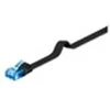 Image de Câble patch plat CAT 6A, U/UTP, noir 0,5 m