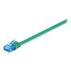 Image de goobay - Cordon de raccordement - RJ-45 (M) pour RJ-45 (M) - 1 m - UTP - CAT 6a - moulé, plat - vert