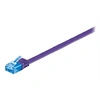 Image de goobay - Cordon de raccordement - RJ-45 (M) pour RJ-45 (M) - 1 m - UTP - CAT 6a - moulé, plat - violet