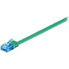 Image de goobay - Cordon de raccordement - RJ-45 (M) pour RJ-45 (M) - 2 m - UTP - CAT 6a - moulé, plat - vert