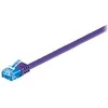Image de goobay - Cordon de raccordement - RJ-45 (M) pour RJ-45 (M) - 2 m - UTP - CAT 6a - moulé, plat - violet