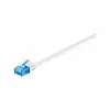 Image de goobay - Câble réseau - RJ-45 (M) pour RJ-45 (M) - 5 m - UTP - CAT 6a - moulé, plat - blanc