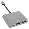 Image de Adaptateur USB 2.0 CONNECT C3 251736 [1x USB-C mâle - 1x HDMI femelle, USB-C femelle, USB 3.0 femelle type C] 1 pc(s)