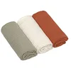 Image de LÄSSIG Bébé Couverture de puériculture Drap de puériculture Lot de 3 en coton 60 x 60 cm/Swaddle & Burp Blanket M olive/milky/rust en occasion ou reconditionné