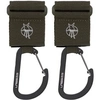 Image de - Lot de 2 attaches poussette avec mousqueton olive