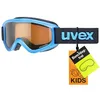 Image de uvex Speedy Pro - Masque de Ski pour Enfants - à Contraste Accentué - Champ de Vision Élargi et Anti-Buée - Blue/lasergold - One Size en occasion ou reconditionné