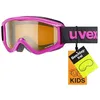 Image de uvex Speedy Pro - Masque de Ski pour Enfants - à Contraste Accentué - Champ de Vision Élargi et Anti-Buée - Pink/lasergold - One Size en occasion ou reconditionné