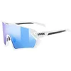 Image de uvex Sportstyle 231 2,0 - Lunettes de Sport pour Hommes et Femmes - Anti-Buée - Confort et Maintien Parfait Sans Points de Pression - White Matt/Blue - One Size en occasion ou reconditionné
