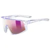 Image de Uvex skyryse - lunettes de sport pour adults - forte protection contre les UV - protection à 100% contre les UVA, UVB et UVC - transparent purple/lavender mirror - one size en occasion ou reconditionné