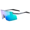 Image de uvex pace stage - lunettes de sport pour adults - protection à 100% contre les UVA, UVB et UVC - anti-buée - grey matt/mir.green - one size en occasion ou reconditionné