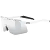 Image de uvex pace stage s - lunettes de sport pour adults - protection à 100% contre les UVA, UVB et UVC - anti-buée - white m. / mir.silver - one size en occasion ou reconditionné