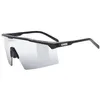 Image de Uvex flowline - lunettes de sport pour adults - protection à 100% contre les UVA, UVB et UVC - anti-buée - black matt/mir.silver - one size en occasion ou reconditionné