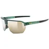 Image de Uvex vectiv set - lunettes de sport pour adults - protection à 100% contre les UVA, UVB et UVC - confort et maintien parfait sans points de pression - olive trans. / mir.gold - one size en occasion ou reconditionné