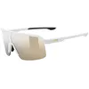 Image de Uvex ramp - lunettes de sport pour adults - protection à 100% contre les UVA, UVB et UVC - confort et maintien parfait sans points de pression - white matt/mir.gold - one size en occasion ou reconditionné