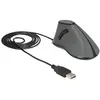 Image de - Souris verticale - ergonomique - pour droitiers - optique - 5 boutons - filaire - USB - gris, noir - Pour la vente au détail