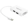 Image de - Adaptateur vidéo - liaison double - Mini DisplayPort mâle pour DVI-D, HDMI, DisplayPort femelle - 16 cm - blanc