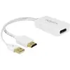Image de - Convertisseur vidéo - HDMI, DisplayPort - DisplayPort - blanc - Pour la vente au détail