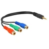 Image de DeLOCK câble vidéo - vidéo composante - 24 cm