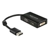 Image de Delock Adaptateur. Displayport 1.1M a VGA/HDMI/DVIH Noir