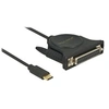 Image de - Câble USB/parallèle - 24 pin USB-C (M) pour DB-25 (F) - 1.8 m - vis moletées - noir